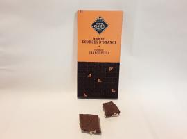 Chocolat Michel Cluzel noir 63 % écorces d'orange Chocolat Michel Cluzel noir 63 % écorces d'orange