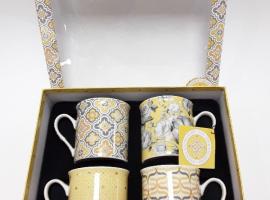 Coffret 4 mugs jaune Coffret 4 mugs jaune